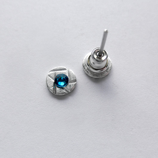 kolczyki z kamieniami Kolczyki OKRĄG