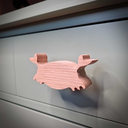 gałki do mebli Drewniane gałki do mebli, z drewna, MORSKIE, krab