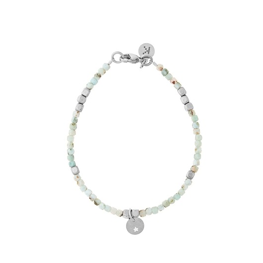 bransoletki z kamieni naturalnych Minimalistyczna bransoletka z Larimar Mexico (możliwość graweru) - wersja sre