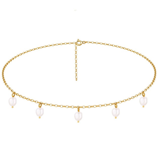 chokery Perły naturalne choker