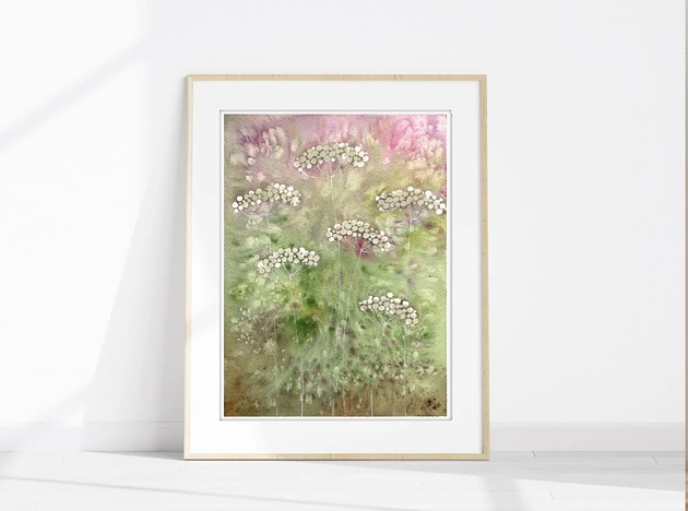 obrazy Oryginalna akwarela. Łąka A4