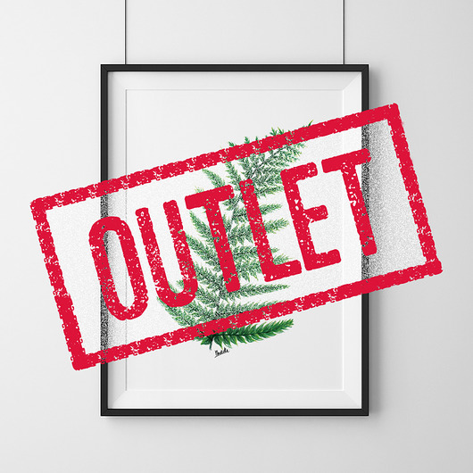 Plakat OUTLET Paproć WISIMITU
