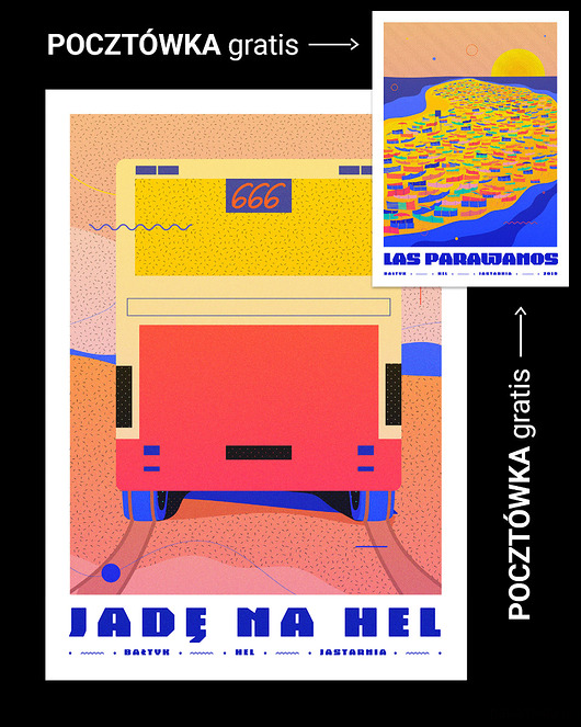 Plakat Jadę na Hel Ewelina Gąska
