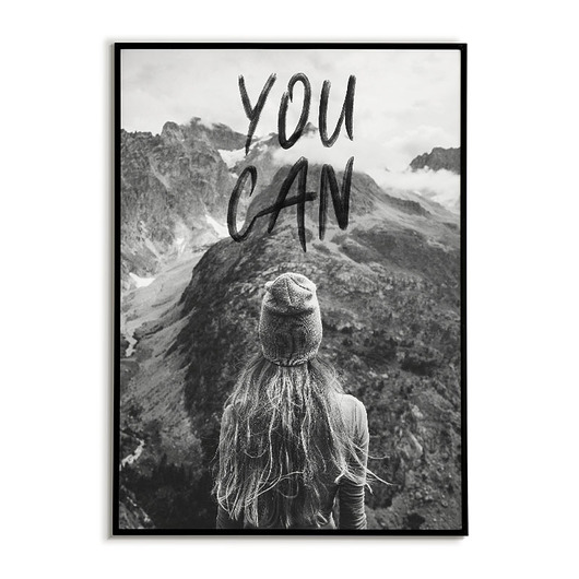 YOU CAN Plakat motywacyjny  z napisem Bajkowe Obrazki