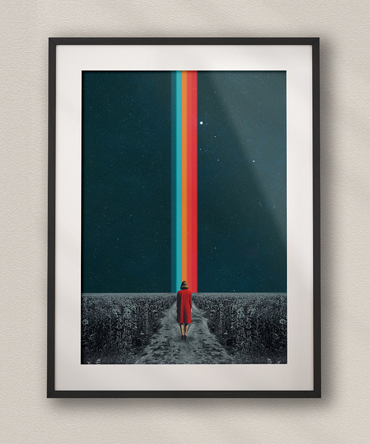 plakaty Plakat motywacyjny - Idź swoją drogą - Kolaż minimalistyczny