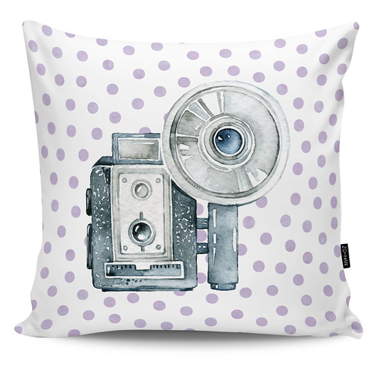 Poduszka dekoracyjna Retro Camera & Dots MIA home