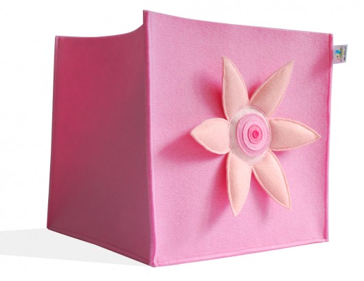 Pudełko filcowe ACUMI-BOX z Kwiatkiem (różowe) ACUMIBABY
