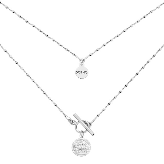 srebrne naszyjniki Srebrny naszyjnik z monetą