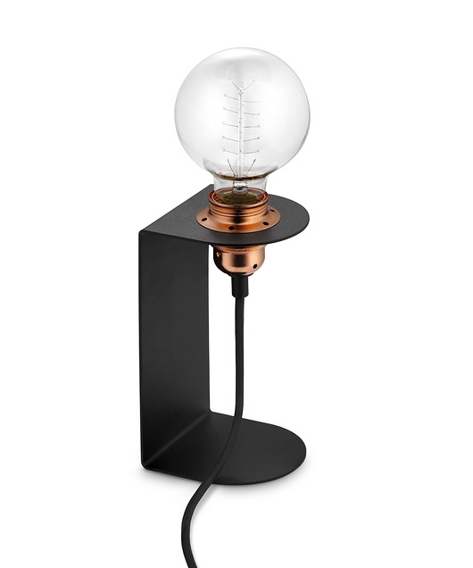 lampy stołowe Lampa Kubik czarna, nocna