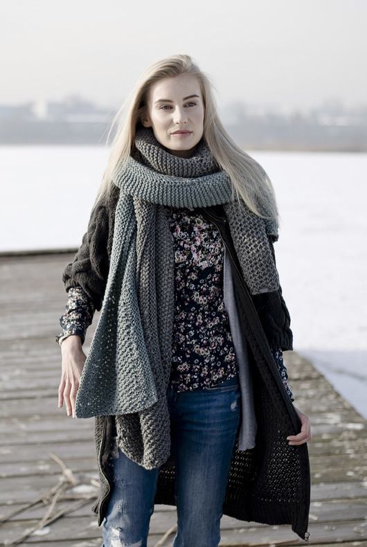 Szalik - Grey-green Nordic PROUDLY DESIGNED