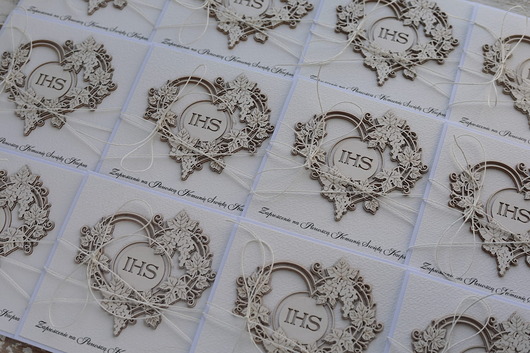 zaproszenia na komunię Wyjątkowe zaproszenia na I komunię świętą ręcznie robione