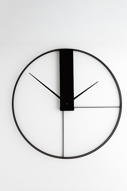 zegary Duży zegar ścienny 96cm  Czarny