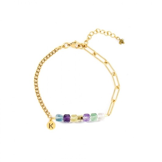 bransoletki z kamieni naturalnych Bestseller! Bransoletka z kostek magicznego Fluorytu