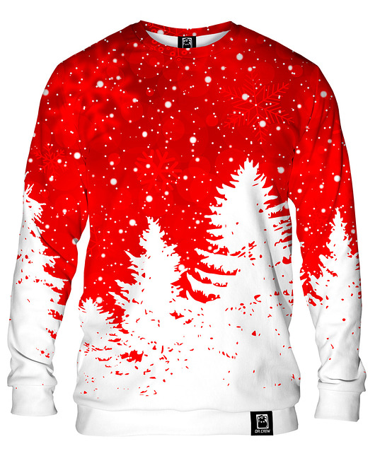 bluzy męskie Bluza Bez Kaptura Męska DR.CROW Christmas Trees