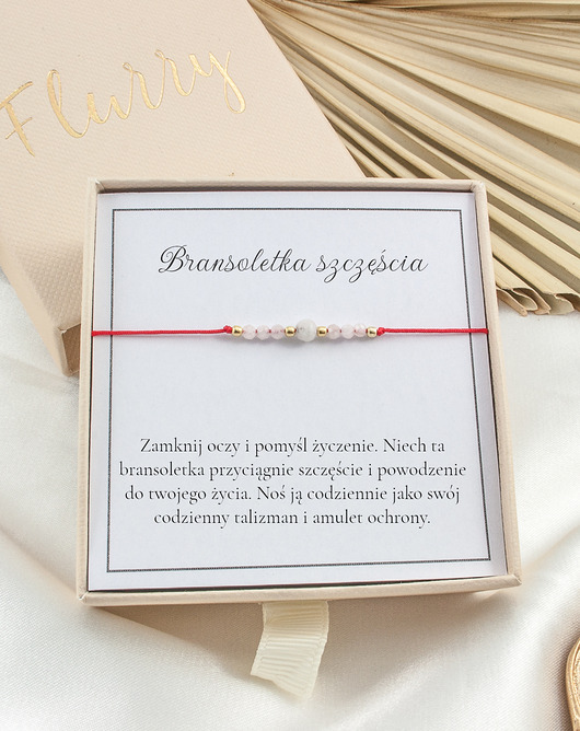 bransoletki złote Czerwona Bransoletka Szczęścia, Kamień księżycowy