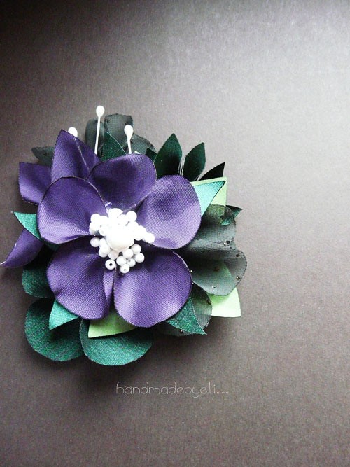 Leśne Kaczeńce w fioletach.. handmadebyeli