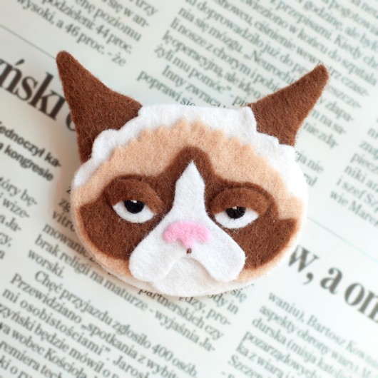 Brocha GRUMPY CAT !  Ja Cię Broszę