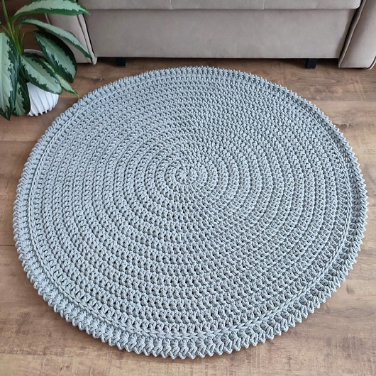 dywany Dywan szydełkowy ze sznurka bawełnianego okrągły 90cm