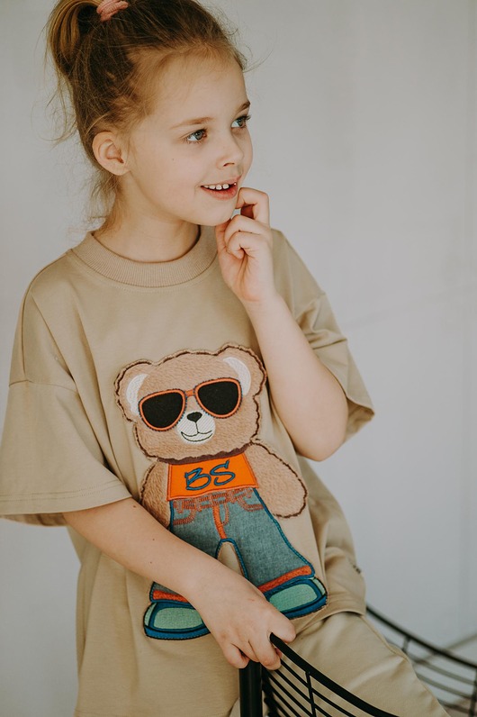 t-shirty dla dziewczynki T-shirt oversize Jackie Teddy