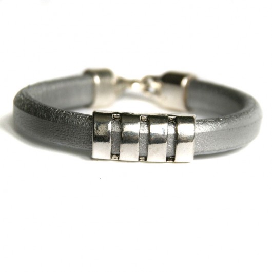 skórzana SIMPLE silver & gold I kaktusia