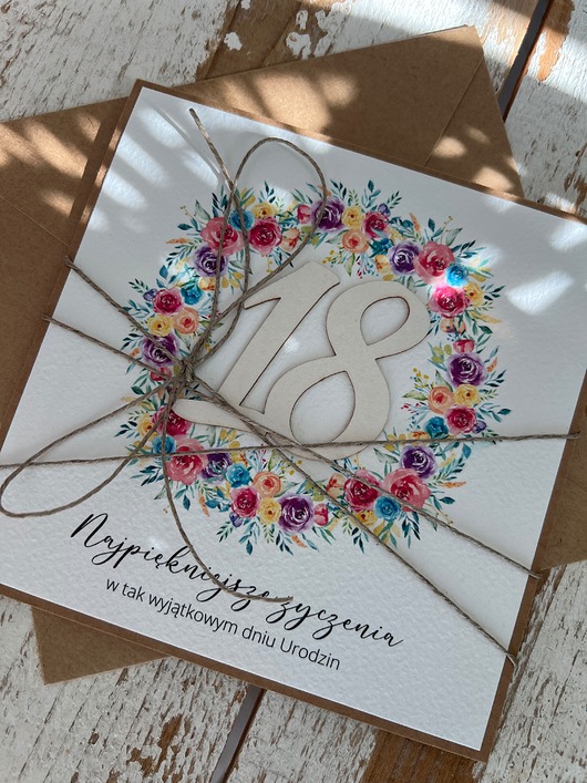 kartki scrapbooking Kartka na 18 urodziny