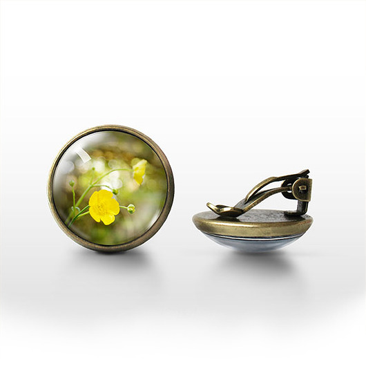 klipsy Klipsy - Żółty kwiat