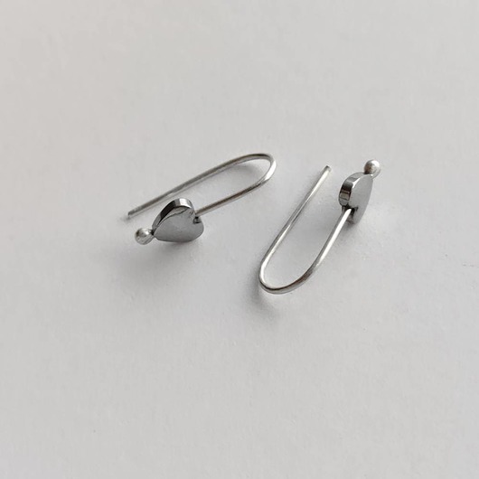 kolczyki z kamieniami Kolczyki serduszko