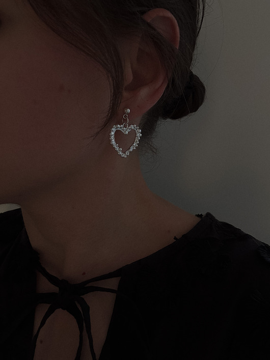 kolczyki srebrne Kolczyki Serce srebro