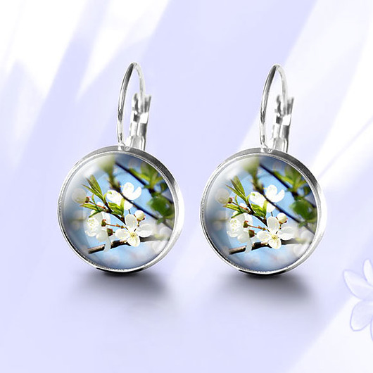 kolczyki szklane Kolczyki - Błękitne niebo