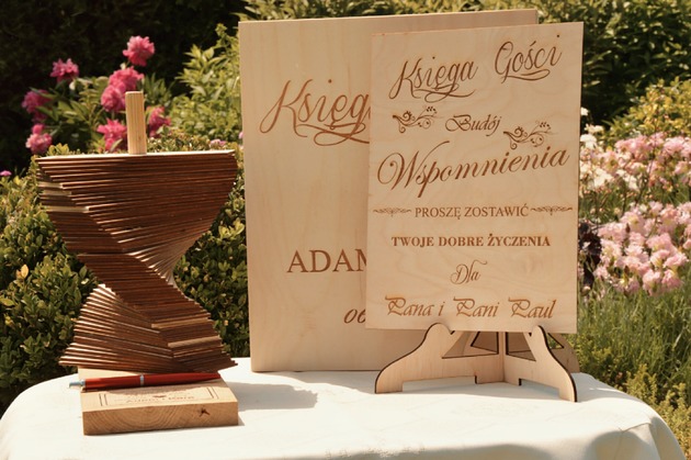 księgi gości i albumy ślubne Drewniana księga gości,Księga gości 3D, Księga weselna drewnianana