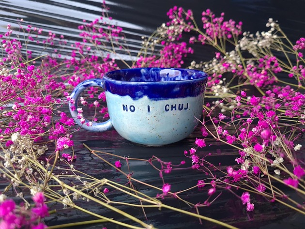 kubki Kubek ceramiczny z napisem "No i chuj"