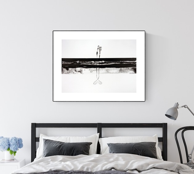 grafika 70 x 50 cm wykonana ręcznie MiniMalArt