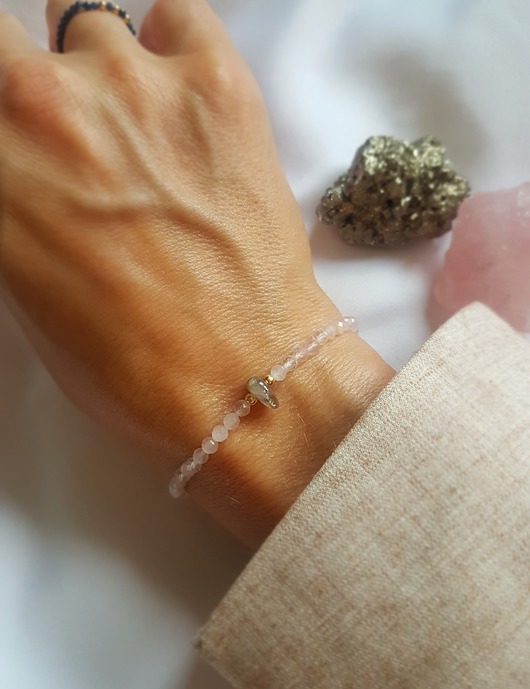 bransoletki z kamieni naturalnych Miłość- bransoletka z Kwarcem Różowym