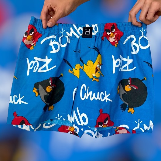 spodnie męskie Spodenki unisex do spania bokserki drugie życie ANGRY BIRDS
