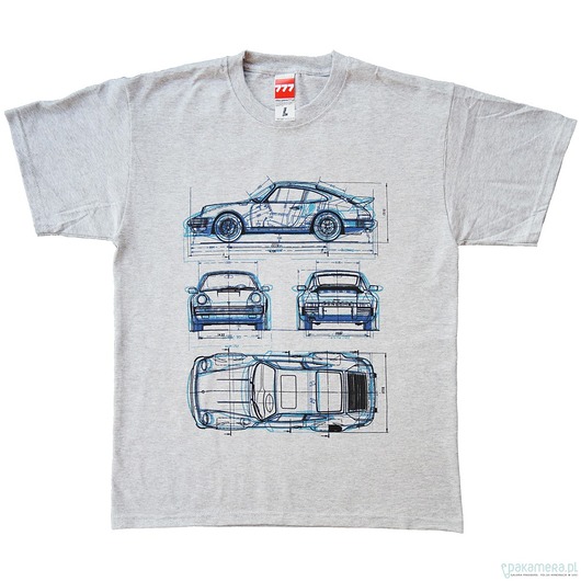 t-shirty męskie Koszulka PORSCHE 911 GRAY tshirt