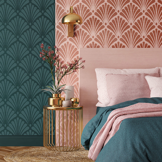 tapety i naklejki ścienne Powtarzalny szablon malarski /ART DECO PALM