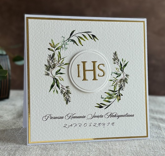 zaproszenia na komunię Zaproszenia na komunię, wzór 4A