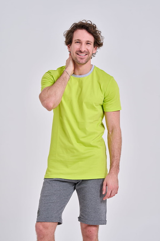 t-shirty męskie Koszulka męska limonka fluo - t-shirt odCZAPY