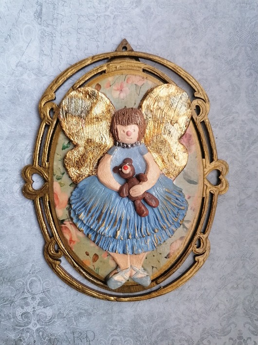 figurki i rzeźby Ceramiczny aniołek baletnica