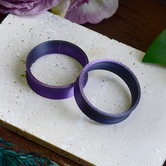 biżuteria różna Tunele do uszu 10-100mm / czarno-fioletowe / plugi, tunele siodłowe