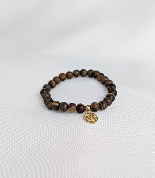 bransoletki z kamieni naturalnych Obfitość i bogactwo - tygrysie oko ze złotem