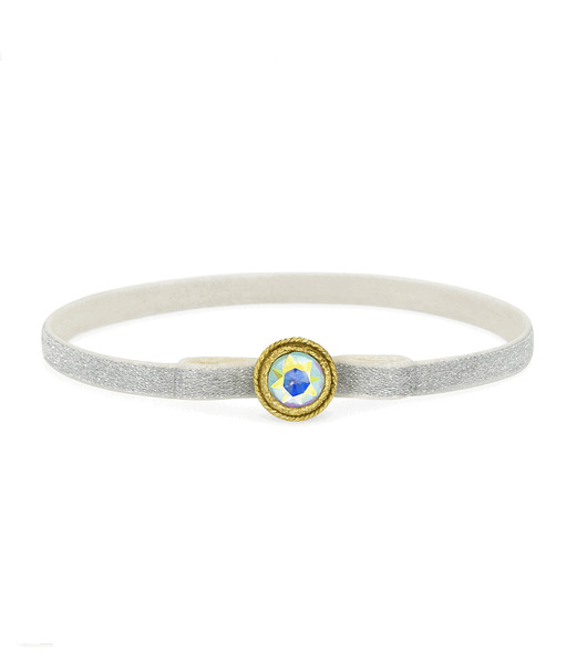 bransoletki na sznurku Bransoletka  srebrna   kokarda z kryształem