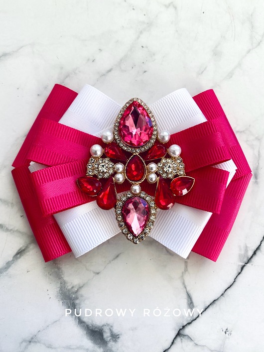 broszki Brosza z kryształami w kolorze różowym    New