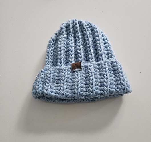 czapki damskie Czapka wełniana niebieska