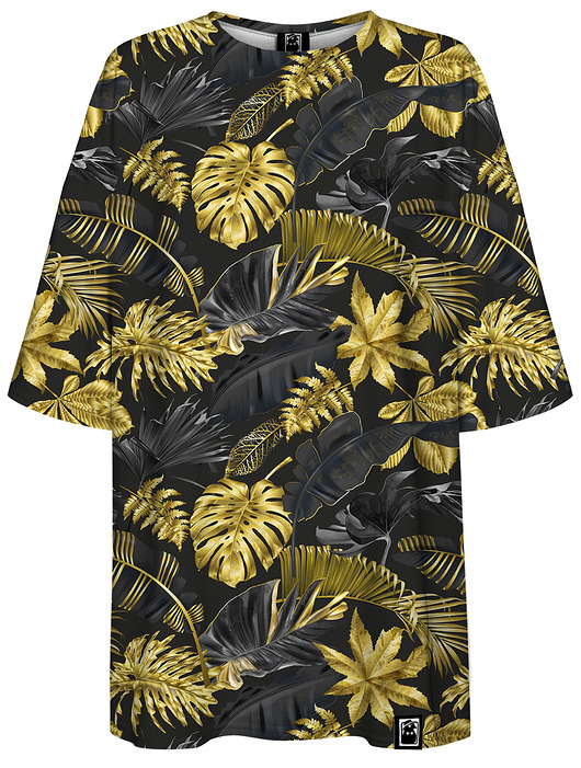 t-shirt damskie DR.CROW T-shirt Damski Oversize Liście