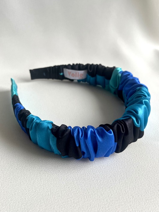 opaski do włosów Jedwabna marszczona opaska Ivess standard