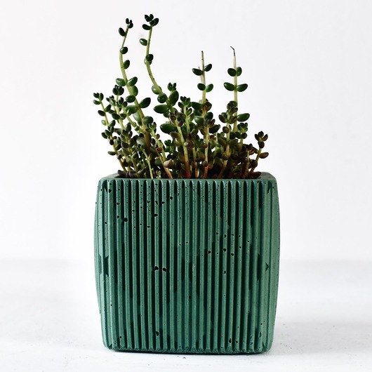 Doniczka B-Stripes Green Betonove