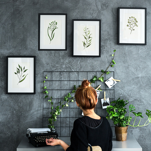 4 plakaty botaniczne w ramkach Poster Gallery Wall