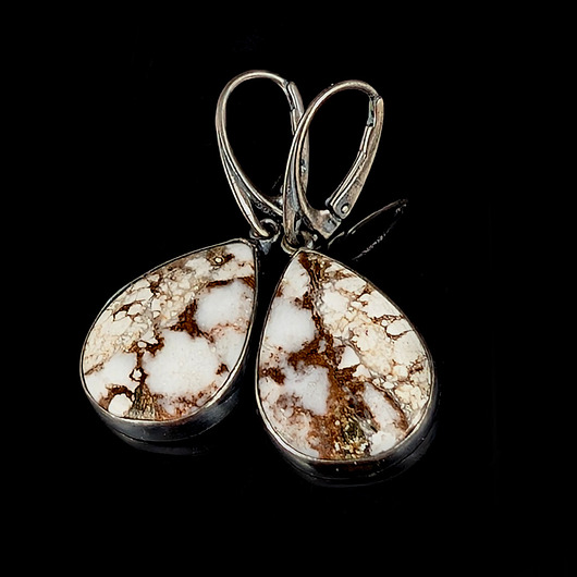 kolczyki srebrne Kolczyki srebrne wild horse jaspisy