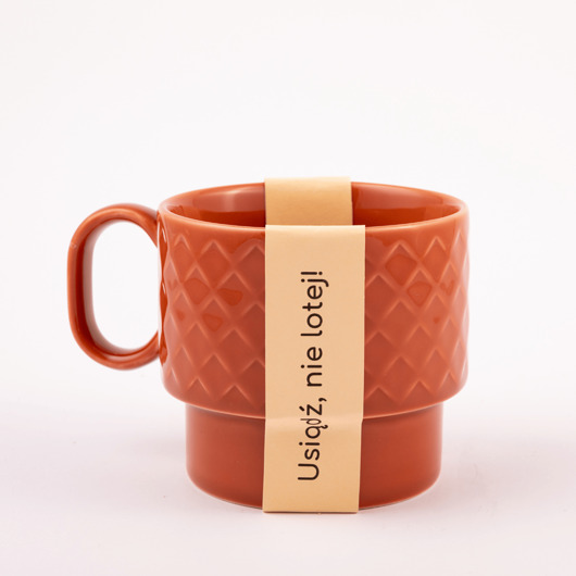 kubki Duży kubek do herbaty, rdzawa majsterszolka z kamionki 450 ml